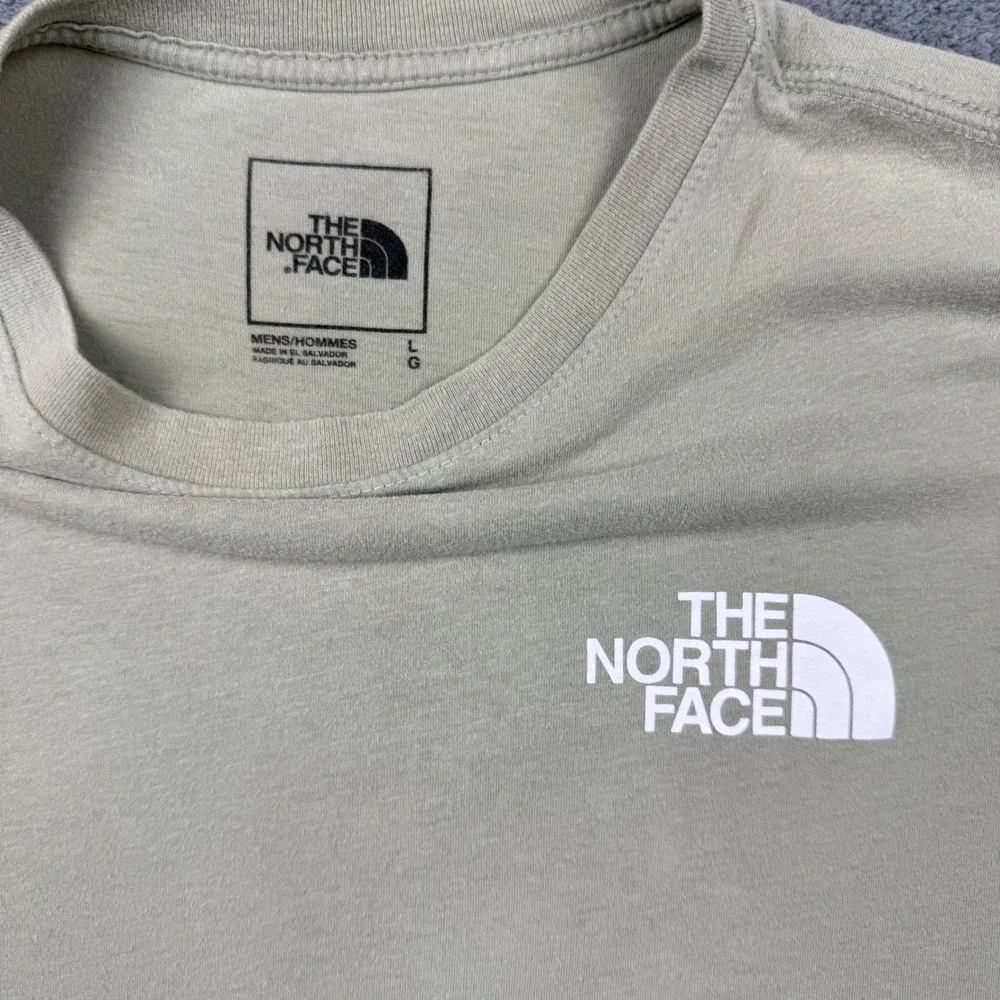 The North Face Mens Large Sage Green Box Logo Never Stop Exploring T-Shirt L